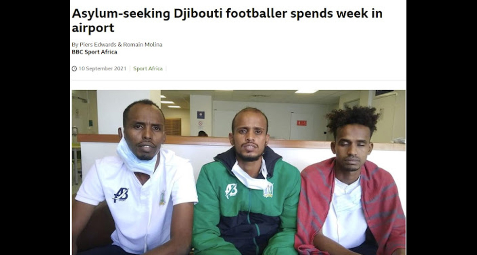 Houssein Nour Ali and Idleh Aden – high-level Djiboutian Athletes and victims of the Djiboutian Athletics Federation escape during travel to the marathon at Hamburg